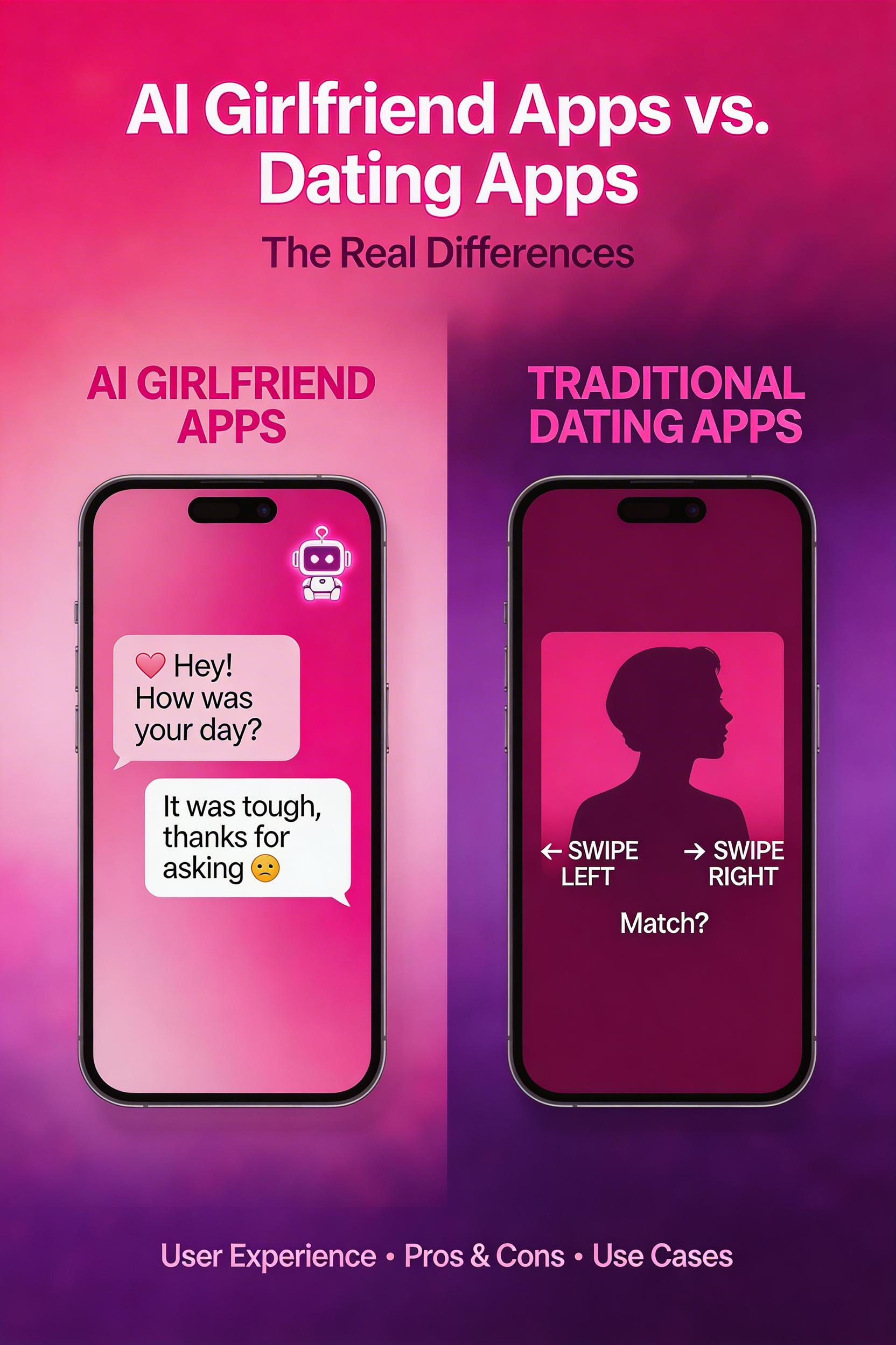AI Girlfriend Apps vs. Dating Apps: The Real Differences