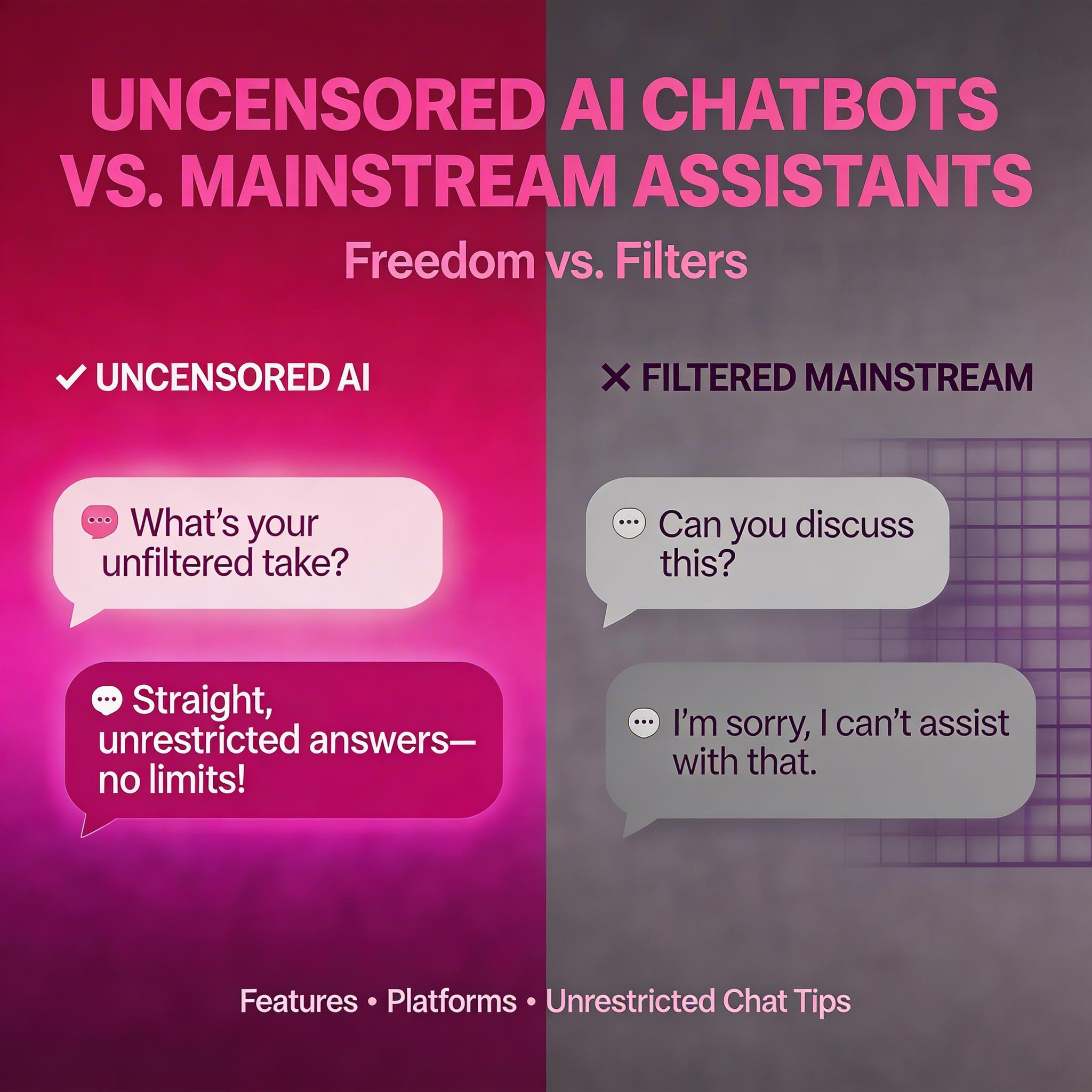 Uncensored AI Chatbots vs. Mainstream Assistants: Freedom vs. Filters